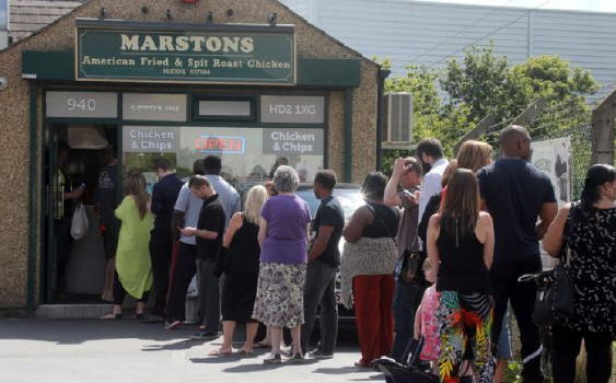 Queues for Chicken!