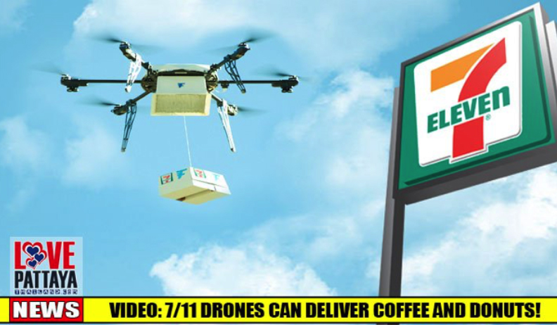 Drone Delivering Hot Food from Convenience Stores